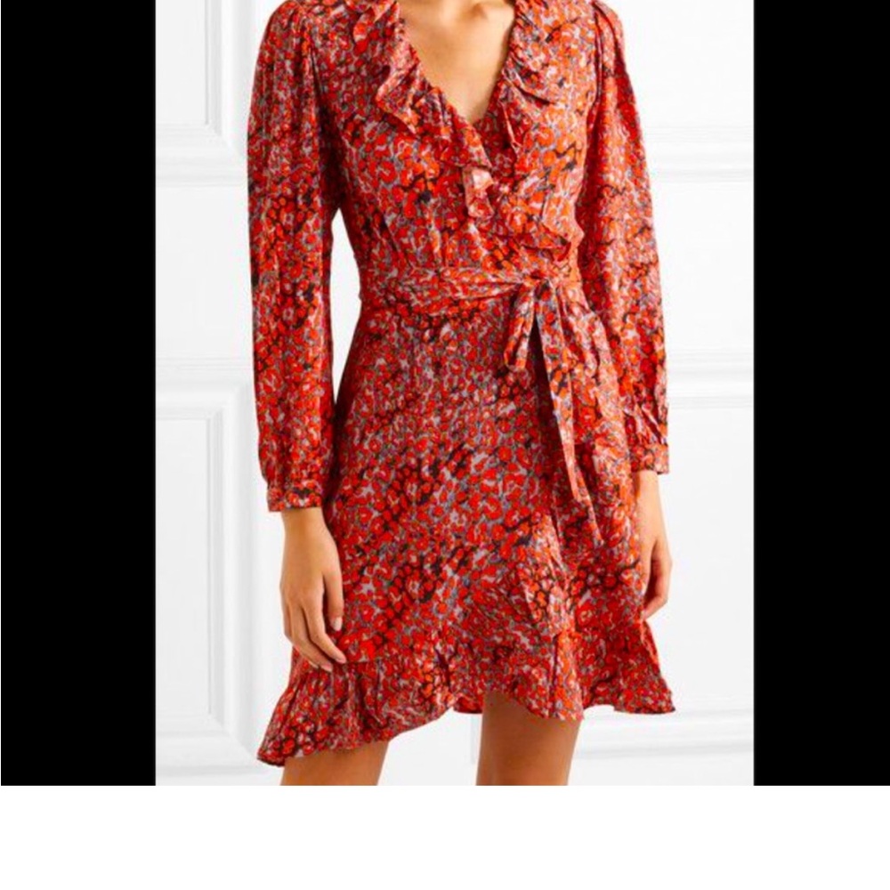 Maje Rossetti Wrap Animal Print Dress